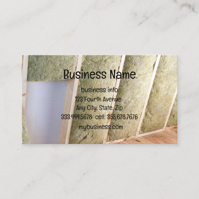 Carte De Visite Isolation de l'entrepreneur du bâtiment (Devant)
