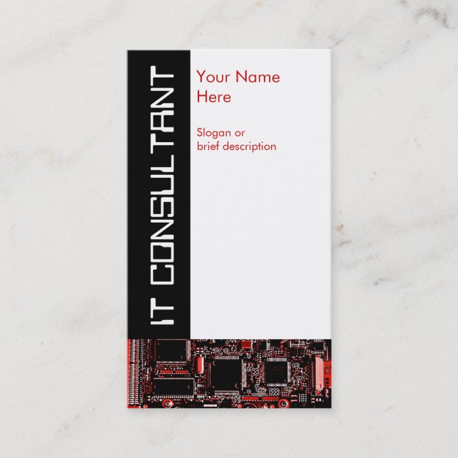 Carte de visite "IT Consultant" de Circuit Red 2 (Devant)