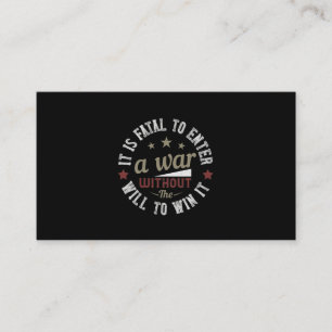 Carte De Visite It is fatal to enter a without the will to win