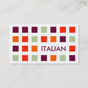 Carte De Visite ITALIEN (carrés de mod)