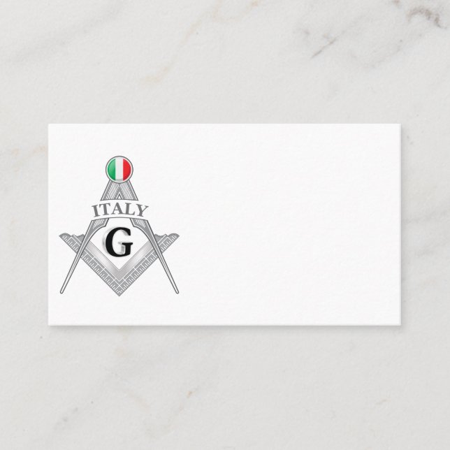 Carte De Visite Italy freemasonry sign (Devant)