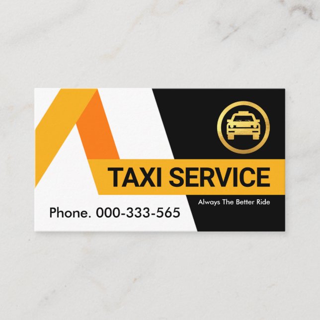 Carte De Visite Itinéraires de taxis jaunes créatifs (Devant)