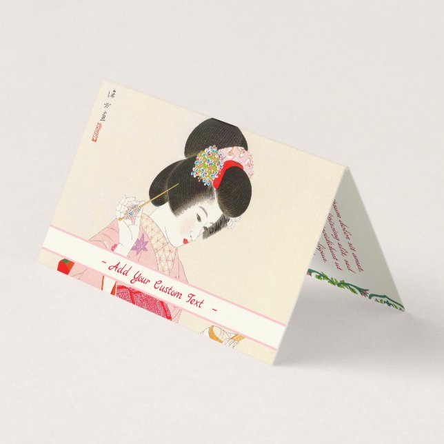 Carte De Visite Ito Shinsui Comprend une dame japonaise geisha (Devant)
