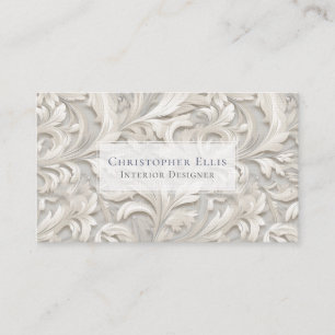 Carte De Visite Ivory Acanthus
