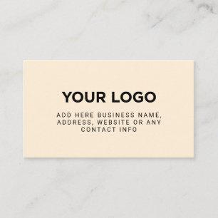 Carte De Visite Ivory Logo de société simple