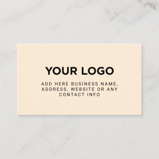Carte De Visite Ivory | Simple Company Logo (Devant)