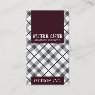 Carte De Visite Jacquard vertical (rouge cardinal)
