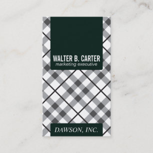 Carte De Visite Jacquard vertical (vert)