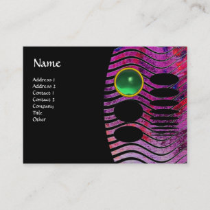 Carte De Visite Jade ABSTRAIT TECHNO MONOGRAM vert