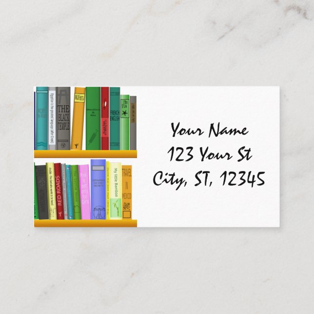 Carte De Visite J'adore lire Livres Thunder_Cove (Dos)