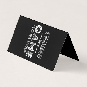 Carte De Visite J'ai suspendu mon jeu pour être ici Graphic Sarcas