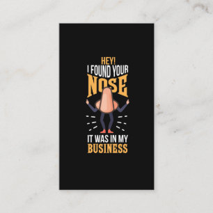 Carte De Visite J'ai trouvé le nez dans mes employés d'entreprise