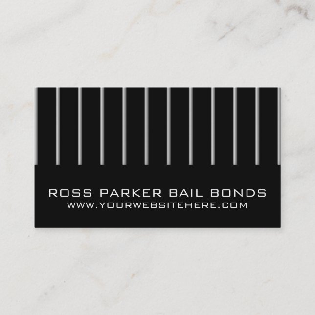 Carte De Visite Jail Bail Bonds Company (Devant)