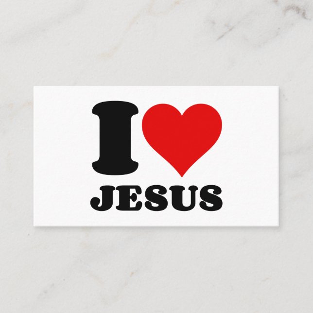 Carte De Visite j'aime jésus (Devant)