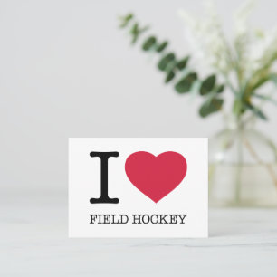 CARTE DE VISITE J'AIME LE HOCKEY SUR LE TERRAIN