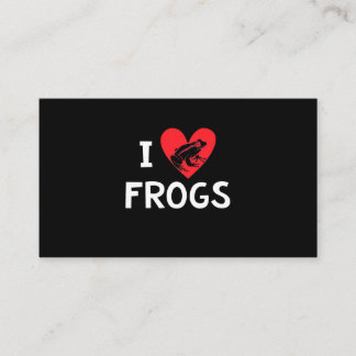 Carte De Visite J'aime les grenouilles