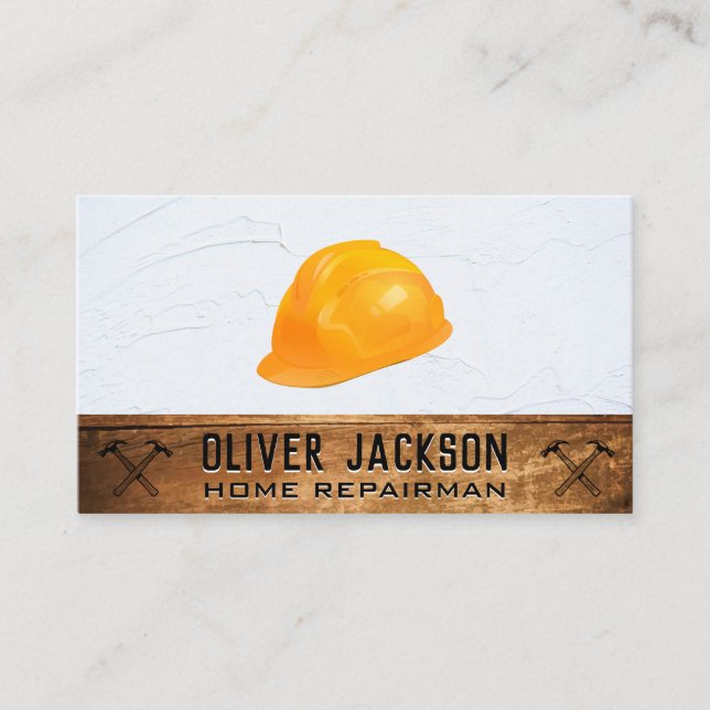 Carte De Visite Jammers traversées de Hardhat | Bois de mur de tex (Devant)