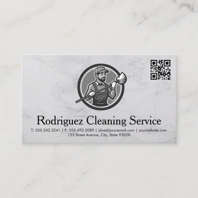Carte De Visite Janitor | Cleaning Servicemen (Devant)