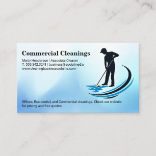 Carte De Visite Janitor Mopping Nettoyage domestique