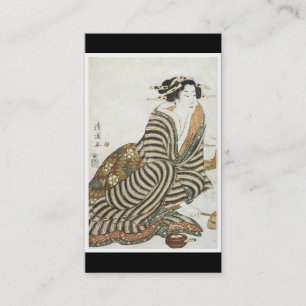 Carte de visite japonais antique d'art