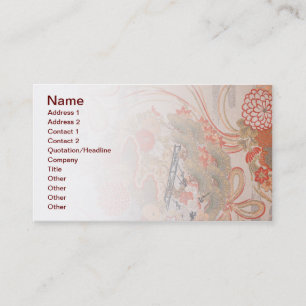 Carte de visite japonais de tissu