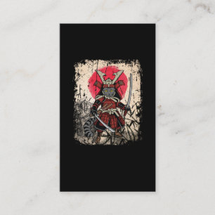 Carte De Visite Japonais Samurai Chat Sword Fighter