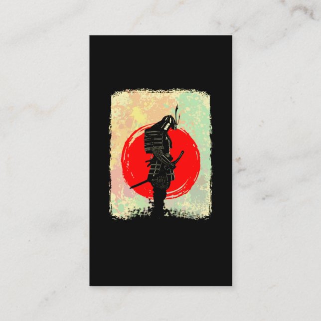 Carte De Visite Japonais Samurai Fighter Sword Martial Arts (Devant)