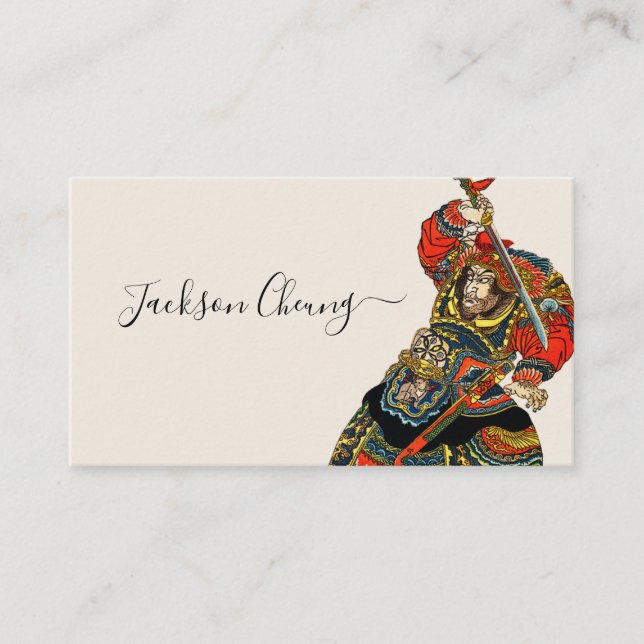Carte De Visite Japonais Samurai Warrior (Devant)