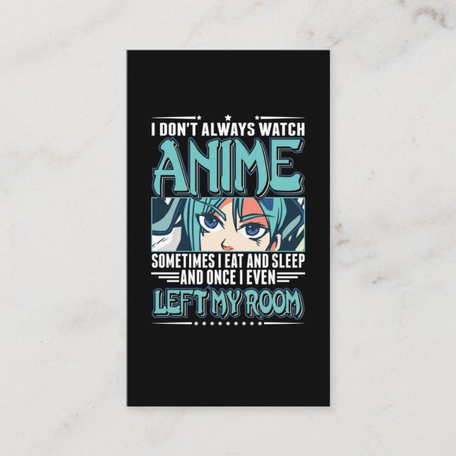 Carte De Visite Japonaise Anime Girl Otaku Ado Manga Fan (Devant)