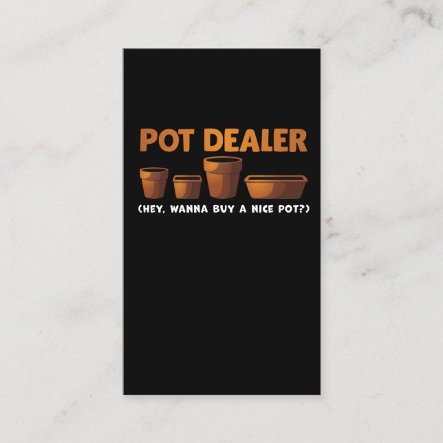Carte De Visite Jardin amusant de jardinage Joke Pot Dealer Plan J (Devant)