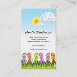 Carte De Visite Jardin coloré d'amusement de bascules