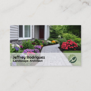 Carte De Visite Jardin de devant   Aménagement de fleurs