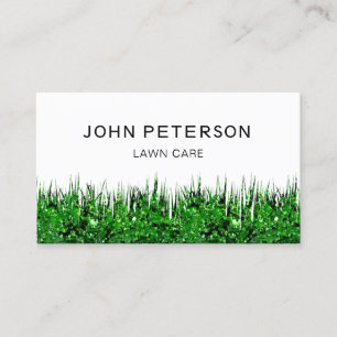 Carte De Visite Jardin de la pelouse Paysage vert blanc