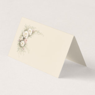 Carte De Visite Jardin de roses à l'aquarelle pour un style intemp