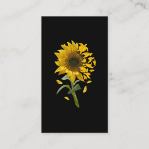 Carte De Visite Jardin de tournesol de la tortue Sensibilisation d