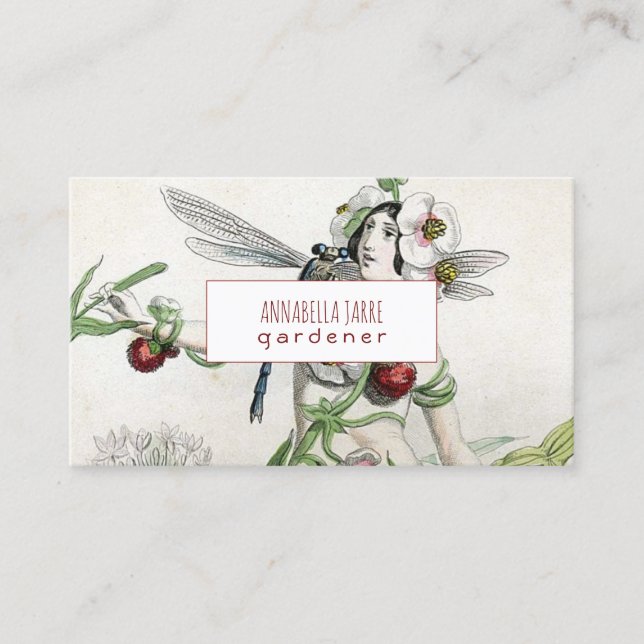 Carte De Visite Jardin de Whimsical Le délice floral du paysagiste (Devant)