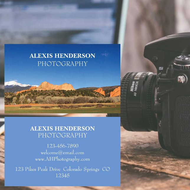 Carte De Visite Jardin Des Dieux Photographie Professionnelle (Créateur téléchargé)