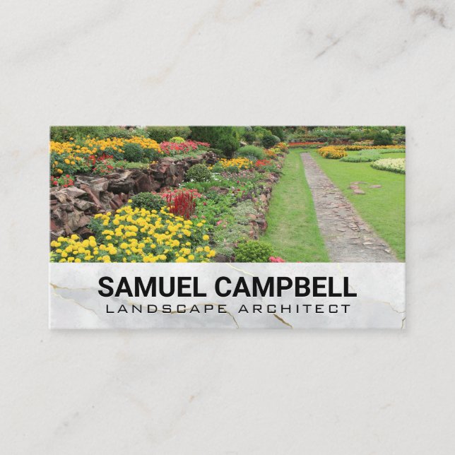 Carte De Visite Jardin et fleurs (Devant)