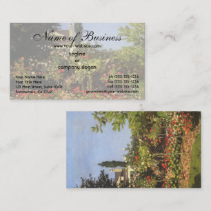 Carte De Visite Jardin fleuri à Sainte-Adresse par Claude Monet