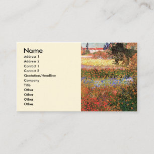 Carte De Visite Jardin fleuri par Vincent van Gogh