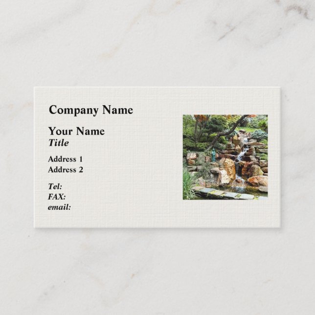 Carte De Visite Jardin japonais en automne (Devant)