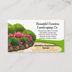 Carte De Visite Jardin Lit Paysage Design Paysage Entrepreneur