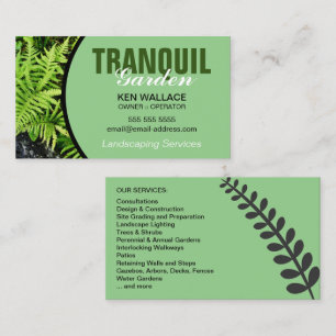 Carte De Visite Jardin paysager Greenhouse Lawn Care Business C