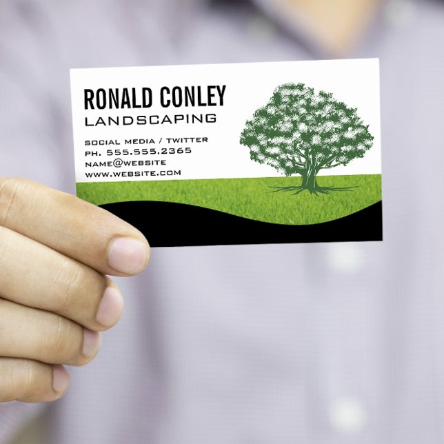 Carte De Visite Jardin paysager | Logo de l'arbre (Créateur téléchargé)