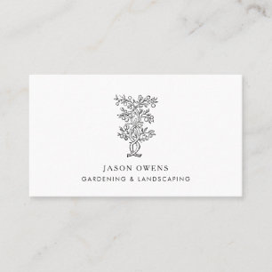 Carte De Visite Jardin paysager simple