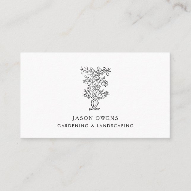 Carte De Visite Jardin paysager simple (Devant)