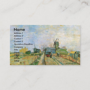 Carte De Visite Jardin potager de Montmartre par Vincent van Gogh