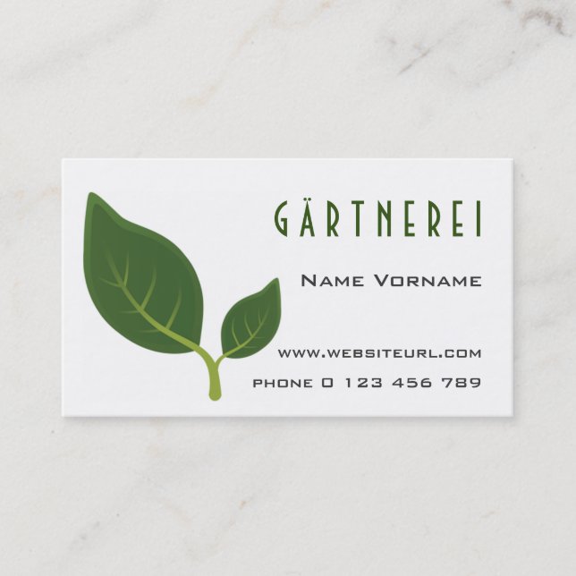Carte De Visite Jardinage (Devant)