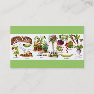 Carte De Visite Jardinage de Botanicals de jardin d'été