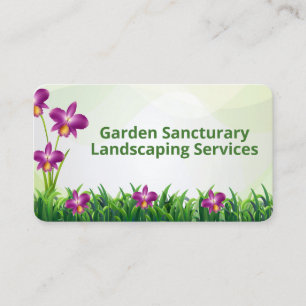 Carte De Visite Jardinage Gazon Aménagement paysager